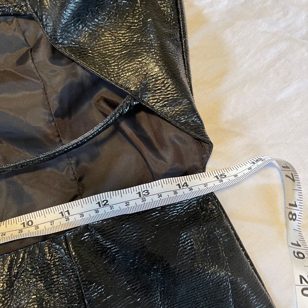 NWT Black Topshop Faux Leather mini dress, Size 6 - Picture 12 of 12